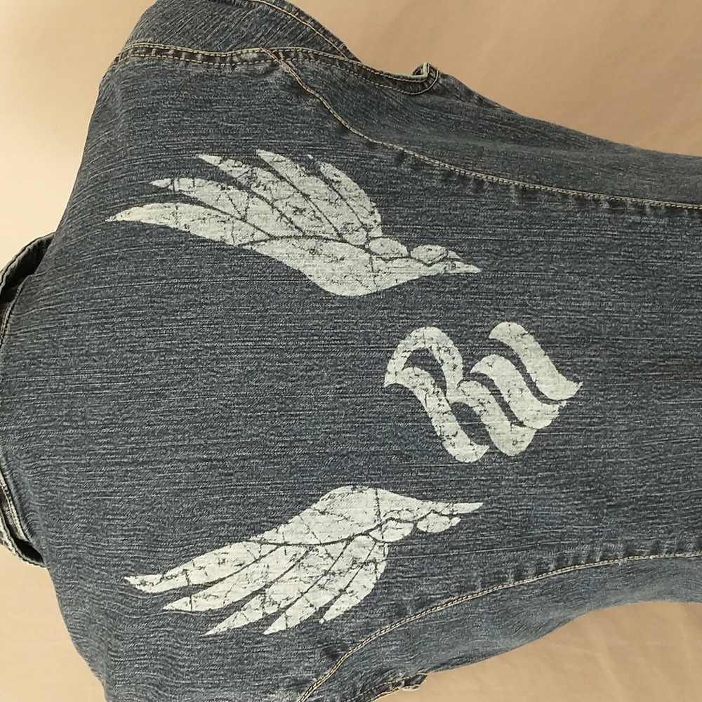 Vintage Denim Jumpsuit Sexy Rocawear 90s Stretch Jeans lots Zippers One Piece M - Picture 5 of 16
